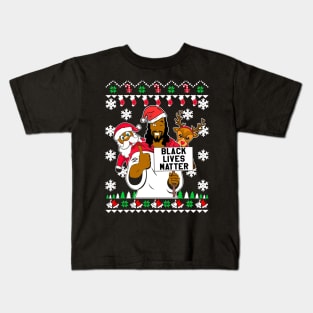 Black Lives Matter Christmas Kids T-Shirt